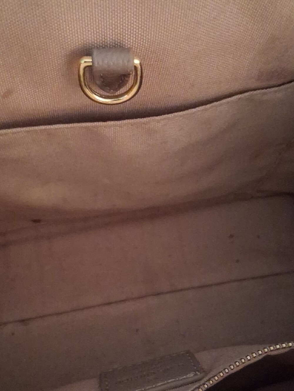 Taupe Embossed Monogram Purse with Gold Hardware . Sold As Is. DO NOT BUNDLE. - Picture 9 of 15